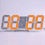 ساعت سه بعدی رومیزی دیجیتالی نارنجی