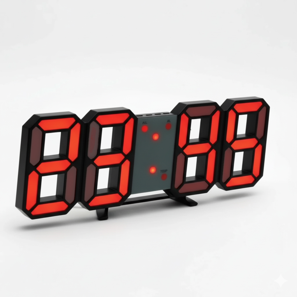 ساعت دیجیتال رومیزی دیواری هامین led قرمز ساعت دیجیتال رومیزی دیواری هامین led قرمز